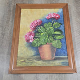 VTG Original Oil Painting Purple Hydrangeas Signed Sue Rose Professional Framed Hydrangea