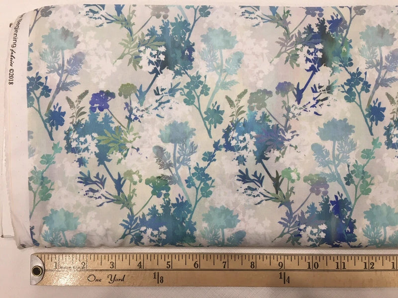 In The Beginning Garden of Dreams Fabric 5JYL2 by Jason Yenter - Per Yard Flowering Plants