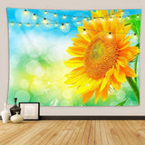 Beautiful Sunflower Bloom 3D Wall Hang Cloth Tapestry Fabric Decorations Decor Sunflower