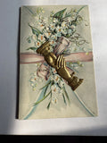 Lily Of The Valley Return Of Happiness White Flowers Pink Ribbon Postcard Hands Lily