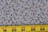 By 1/2 Yd, Vintage, Red & Green Calico on Lavender Lighter-Weight Cotton, V815 Flowering Plants