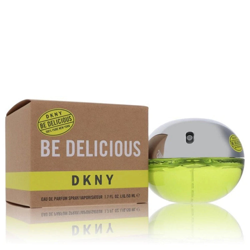 DKNY Be Delicious eau de parfum gift set with green round bottle and kraft box