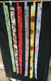 Hanging YARDSTICK Holder Handmade from MIsc Cotton Prints 1 1/2" x 36" Sunflower