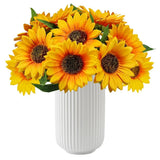 Joyerace12PCS Artificial Sunflower Flowers, Single Stem Silk Fake Sunflowers ... Sunflower