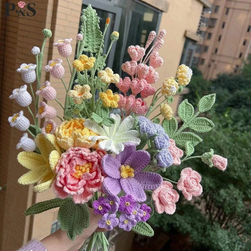 Handcrafted Exquisite Peony & Tulip Artificial Flower Bouquet Peony
