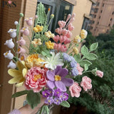 Handcrafted Exquisite Peony & Tulip Artificial Flower Bouquet Peony