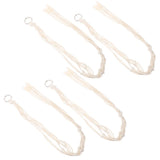 4 Pcs Garden Plant Display Flower Pot Hanging Basket Pots Holder Macrame Hanger Garden Plants