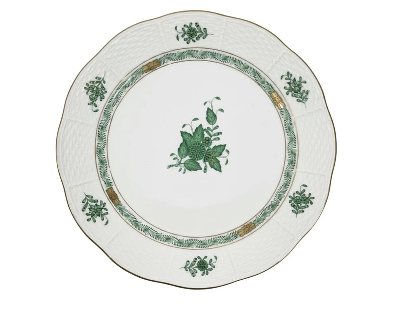 Herend Chinese Bouquet Green 524 Dinner Plates 25 cm 9.8 inch Bouquet