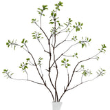Faux Greenery Stems Branches for Vases, 4 Pcs Realistic Ficus Branches Fake E... Green Plant