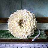 9 Zinnia Sola Wood Diffuser Flowers 8 cm Dia. with Cotton Rope. for Decorate Carnation