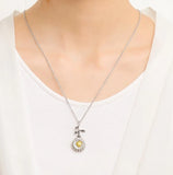 Sunflower Urn Pendant Necklace Chain Keepsake Memorial Ash Jewelry Daisy Charm Sunflower