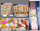 Darice 48  boxed flowers  NOS vintage with Free PEARL STICKS Bouquet