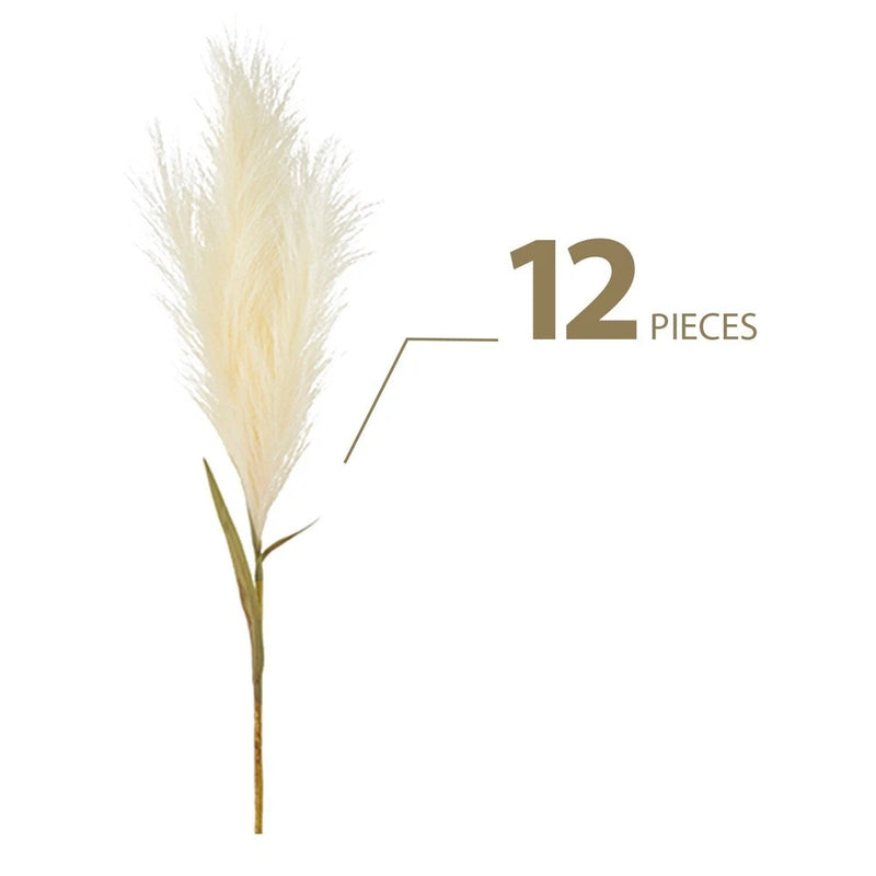 33" Single Faux Pampas Grass Decor Wedding Party Boho Kitchen Decor 12 Pcs Pampas Grass