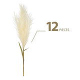 33" Single Faux Pampas Grass Decor Wedding Party Boho Kitchen Decor 12 Pcs Pampas Grass