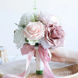 Dusty RoseWedding Bouquets for Bride Bridesmaid, Blush Pink Wedding Artificia... Hydrangea