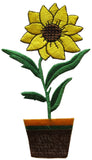 #3745 4-1/2" Embroidery Iron On Sunflower Applique Patch Sunflower