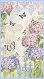 Hydrangea Mist Multi Floral 24" Panel by Susan Winget 24 x 44" Wilmington Print Hydrangea