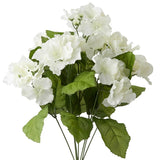 Factory Direct Craft Creamy White Poly Silk Hydrangea Floral Bush Hydrangea
