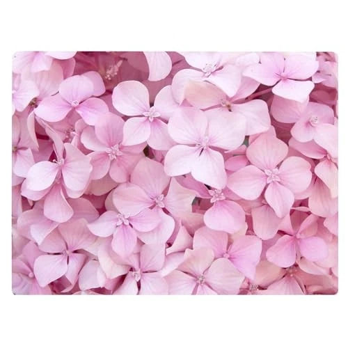 Pink Hydrangea Floral Pattern Flower Love Kitchen Glass Cutting Board Decorat... Hydrangea