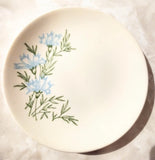 TOWN HOUSE Homer Laughlin ORBIT RUS-167 Spring Bouquet blue carnation plates Carnation