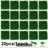 20pcs Artificial Plant Wall with Nylon Belt, Artificial Lawn for Home Green Plant