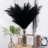38" 10 Stems Pampas Grass Tall - Black Faux Pampas Grass Artificial Tall Pampas Pampas Grass