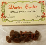 144 pcs Darice Artificial Daisy Flower Center Small 12mm Brown VTG Floral Crafts Daisies