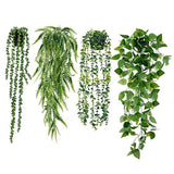 Fake Hanging Plants 4 Pack Artificial Hanging Plants Fake Potted Greenery Green Plant