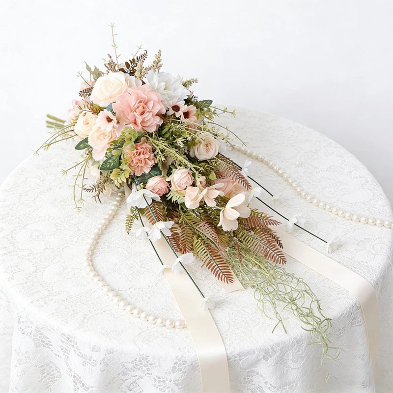 Wedding Bouquet Artificial Flower Decor for Weddings Themed Party Engagement Bouquet