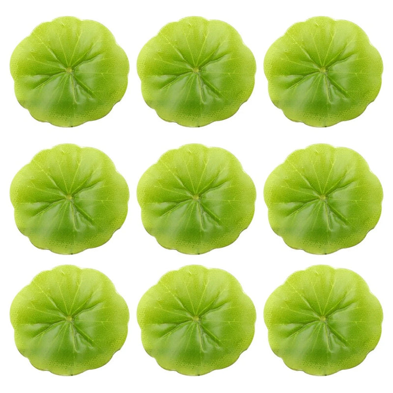 30 Pcs Artificial Floating Pond Plant Decorations Leaves for Plants Green Plant