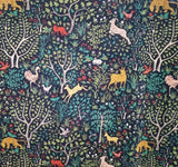 Folkworld in Admiral BTY Robert Allen 100% Cotton Duck 54" W Animals Trees Flowering Plants