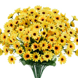 MHMJON 8 Bundles Sunflowers Artificial Flowers Silk Mini Sunflowers Fake Yell... Sunflower