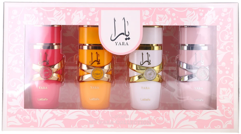 My Yara Collection by Lattafa Women Set: EDP Spray x4 (0.8+0.8+0.8+0.8oz) New EDP