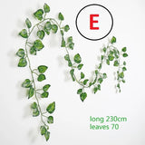 5pc Artificial ivy green silk hanging vine leaf plant vine leave home wall decor Green Plant
