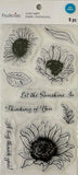 Recollections Sunflower Clear Stamps 9 pc Flowers Thinking of You Thank You Sunflower