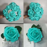 Aqua Rose Bridal Wedding Bouquet Accessories Bouquet
