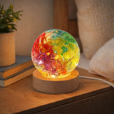 Real hydrangea lamp, resin art night light, rainbow bedroom decor Hydrangea