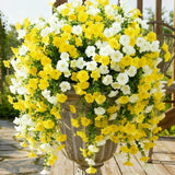 Artificial Hanging Flowers Fake Plants for Outdoors Decor 2 Pack Faux Silk Mo... Flowering Plants