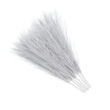 Faux Pampas Grass Fake Pampas Grass Decor, 17.7"/45cm / Silver / 6 Pcs Pampas Grass