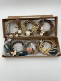 CLOVER BY JO dried flower wreaths set of 2 Dried Flower