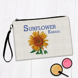 Gift Makeup Bag : Sunflower Kansas Flower Floral Yellow Decor Sunflower