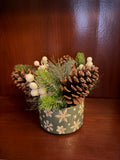 Artificial Winter Pinecone and Pine Plant Green Plant