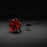 Red and Black Welded Steampunk Metal Immortal Rose!  Perfect Gift! Roses