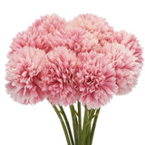 Artificial Flower Heads Silk Chrysanthemum Hydrangea Dark Pink Faux 12Pcs Hydrangea