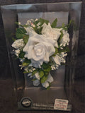 Wedding Bridal Bouquet White & Green Flower Roses Bouquet Cascade Bride Marriage Bouquet