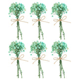 6 Pcs Mini Dried Flower Bouquet Baby's Breath Boho DIY Gift Light Blue Dried Flower