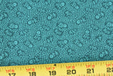 By 1/2 Yd, Vintage, Green Calico on Dark-Green Quilt Cotton, P795 Flowering Plants