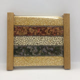 Vintage 1970s Acrylic Trivet Kitchen Decor Wood Dried Seeds Flower Petals Dried Flower