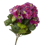 Artificial Mulberry Wine Hydrangea Silk 18" Flower Bush Hydrangea