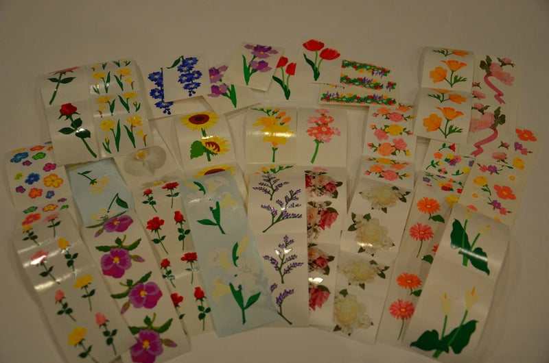 Mrs. Grossman Flower Sticker You Choose Daisy, Rose, Lily, Daffidil Tulips Pansy Lily